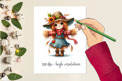 Scarecrow Girl Clipart Bundle - CraftNest - Digital Crafting and Art