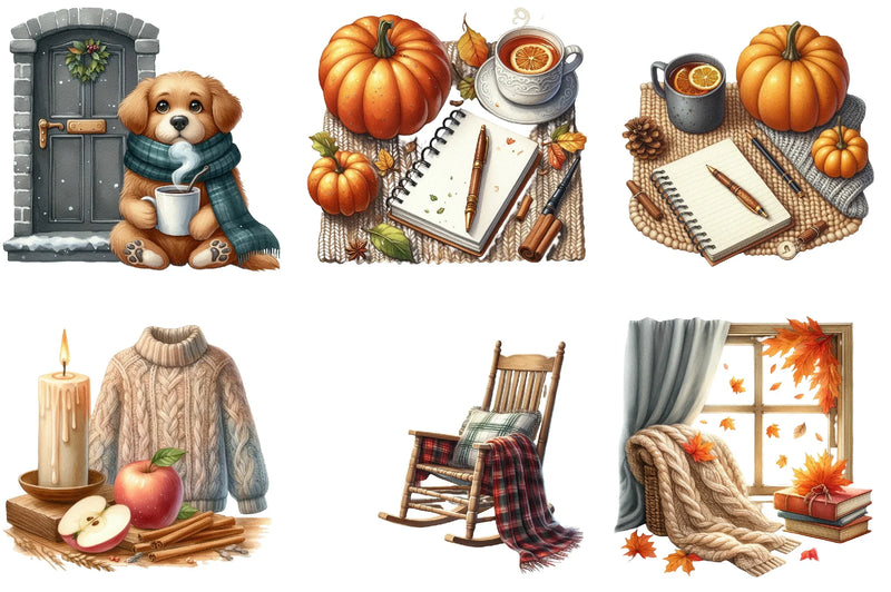 Morning and Fall Clipart Bundle - CraftNest - Digital Crafting and Art