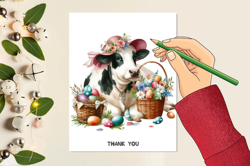 Easter Cow Clipart Bundle 1 - CraftNest - Digital Crafting and Art