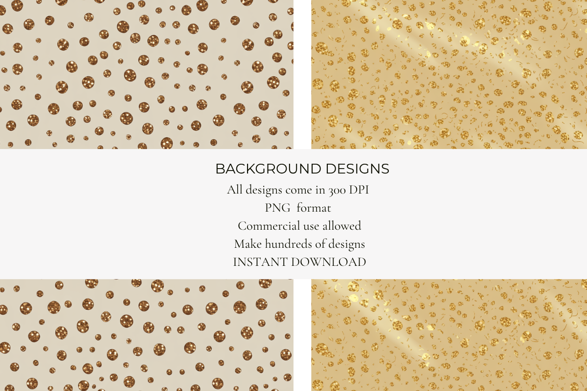 Gold Glitter Confetti Seamless Papers