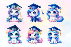 Graduation Unicorn Clipart Bundle 2 - CraftNest - Digital Crafting and Art