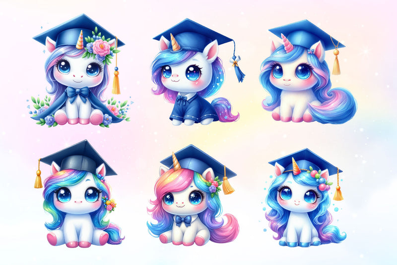 Graduation Unicorn Clipart Bundle 2 - CraftNest - Digital Crafting and Art