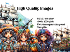 Kawaii Pirates Clipart - CraftNest