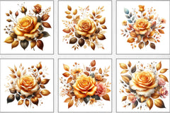 Golden Rose Clipart Bundle - CraftNest - Digital Crafting and Art