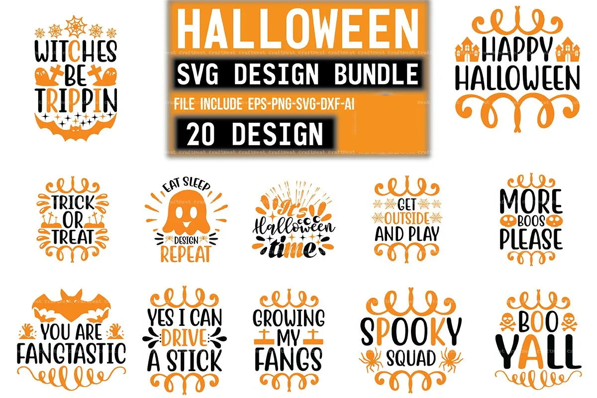 Halloween Design SVG Bundle 10 - CraftNest - Digital Crafting and Art