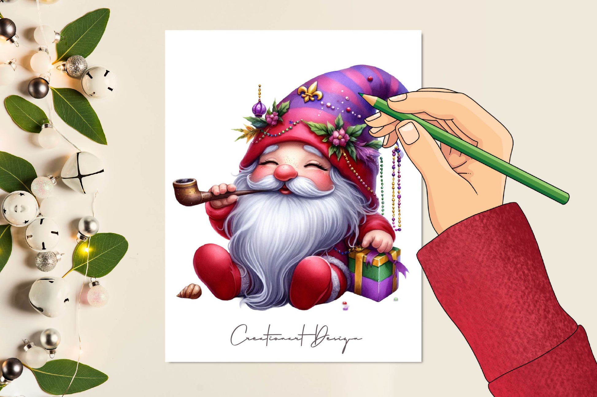 Mardi Gras Gnomes Clipart Bundle - CraftNest - Digital Crafting and Art