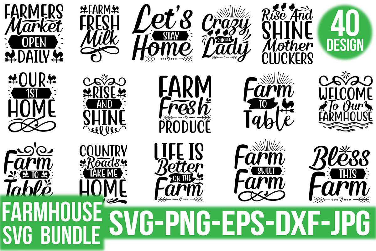 Farmhouse SVG Bundle 5 - CraftNest - Digital Crafting and Art