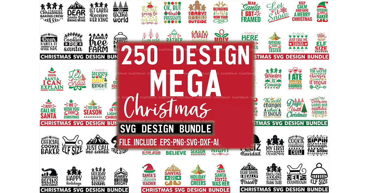 Mega Christmas Design SVG Bundle 1