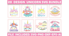 Unicorn SVG Bundle 5 - CraftNest - Digital Crafting and Art