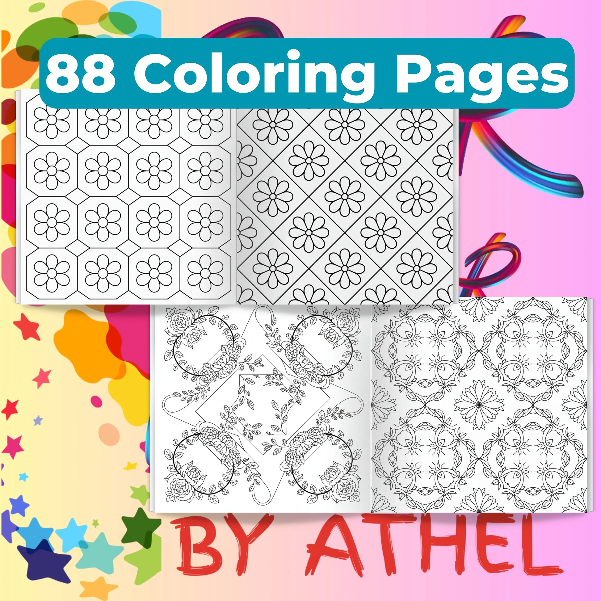 Nature Pattern Coloring Books Bundle - CraftNest - Digital Crafting and Art