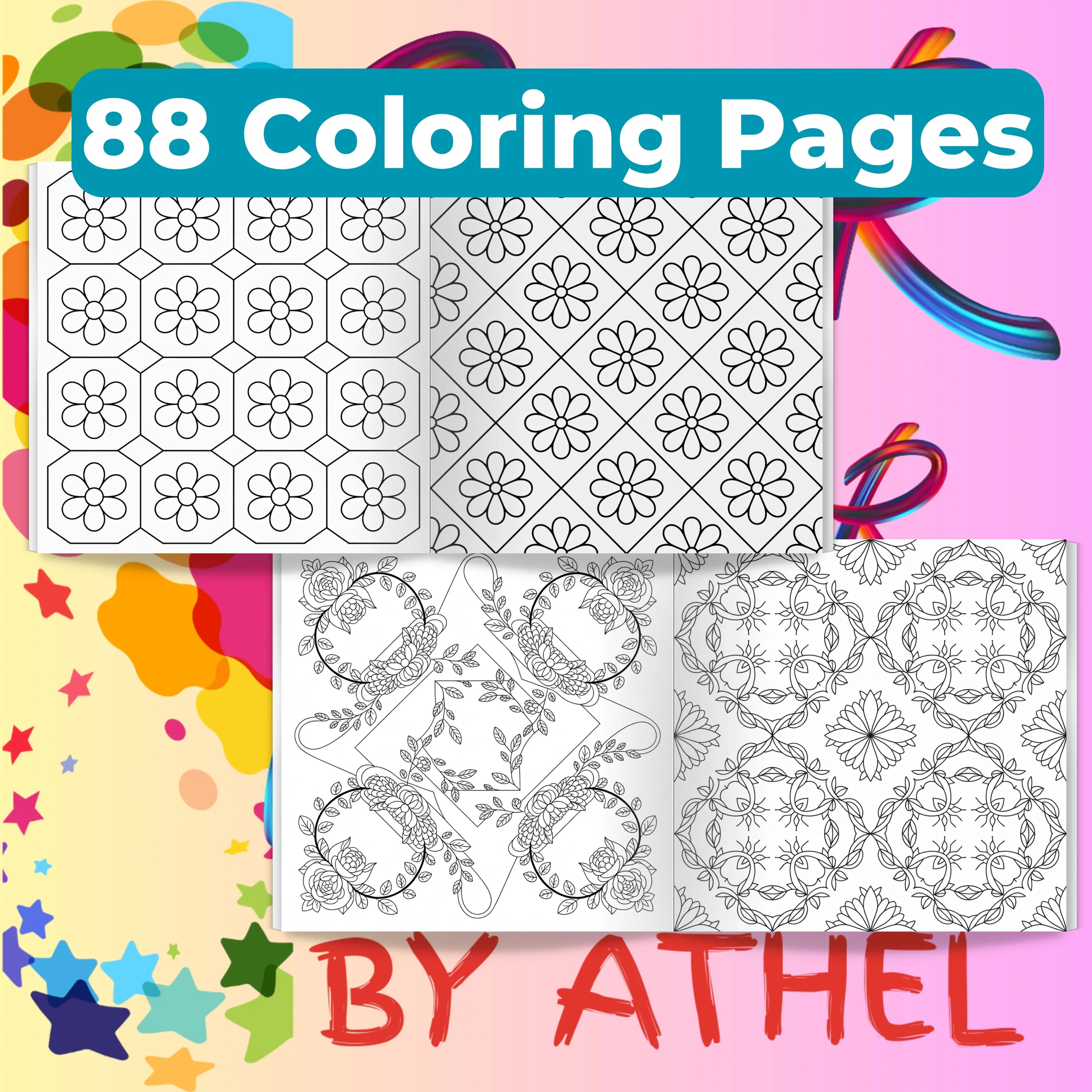 Nature Pattern Coloring Books Bundle - CraftNest - Digital Crafting and Art