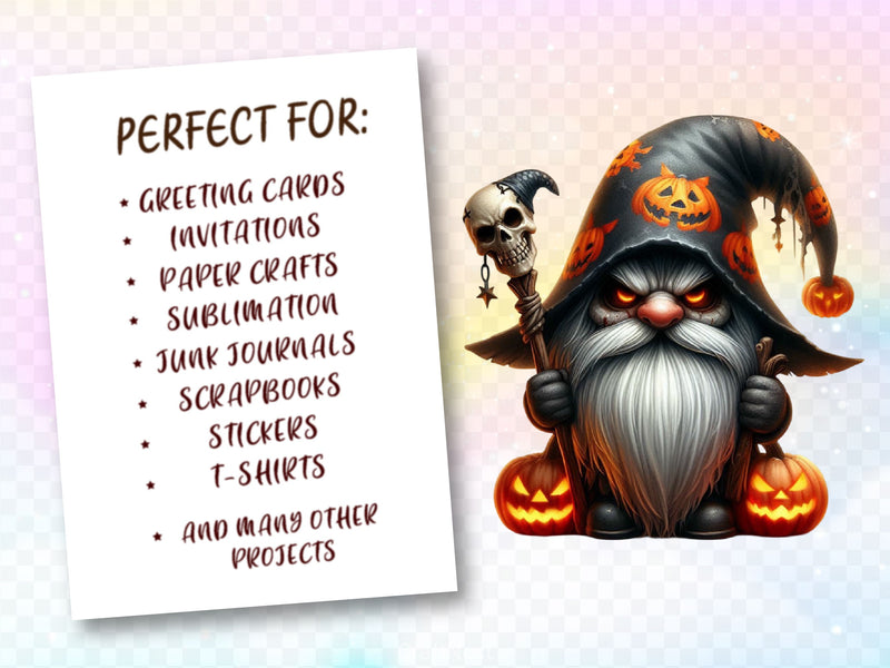 Halloween Scary Gnome Clipart Bundle 2 - CraftNest - Digital Crafting and Art