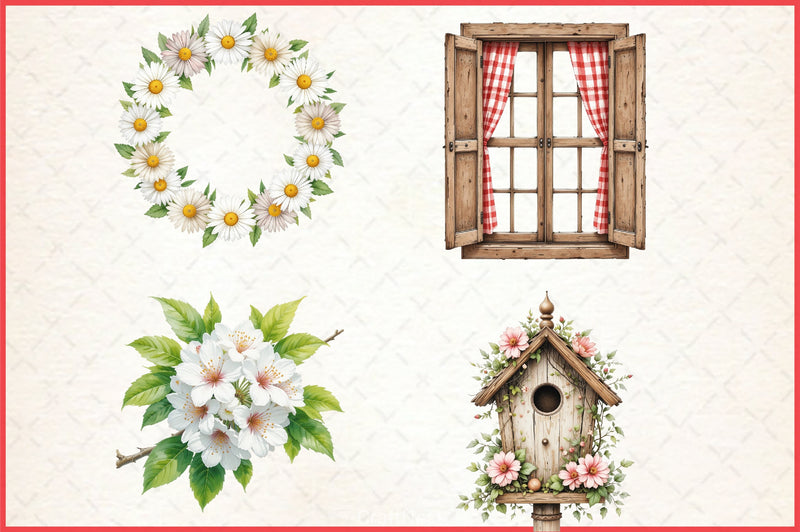 Spring Farm Clipart Bundle - CraftNest - Digital Crafting and Art