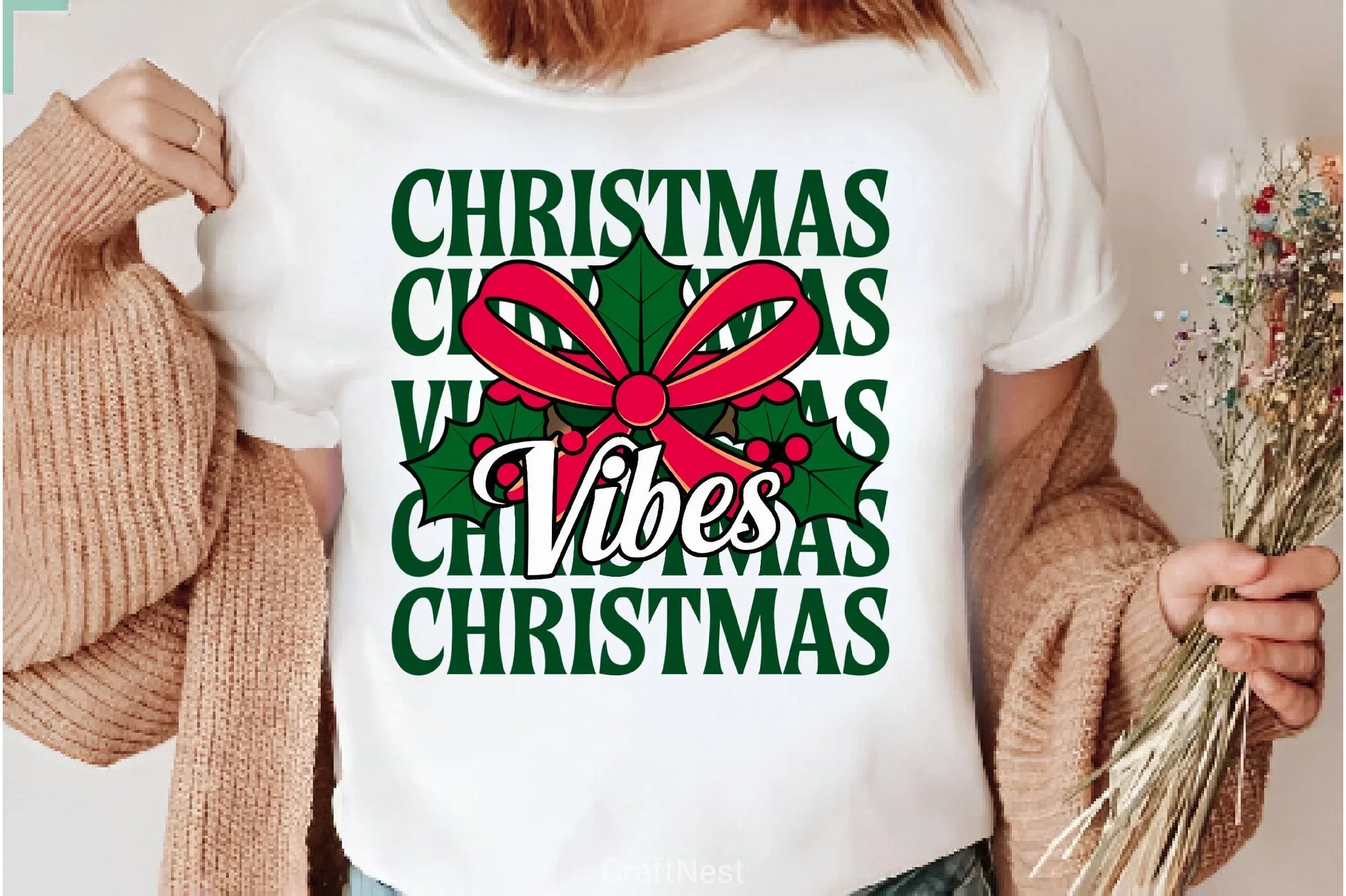 Vintage Christmas Christmas Vibes Clipart Bundle - CraftNest - Digital Crafting and Art