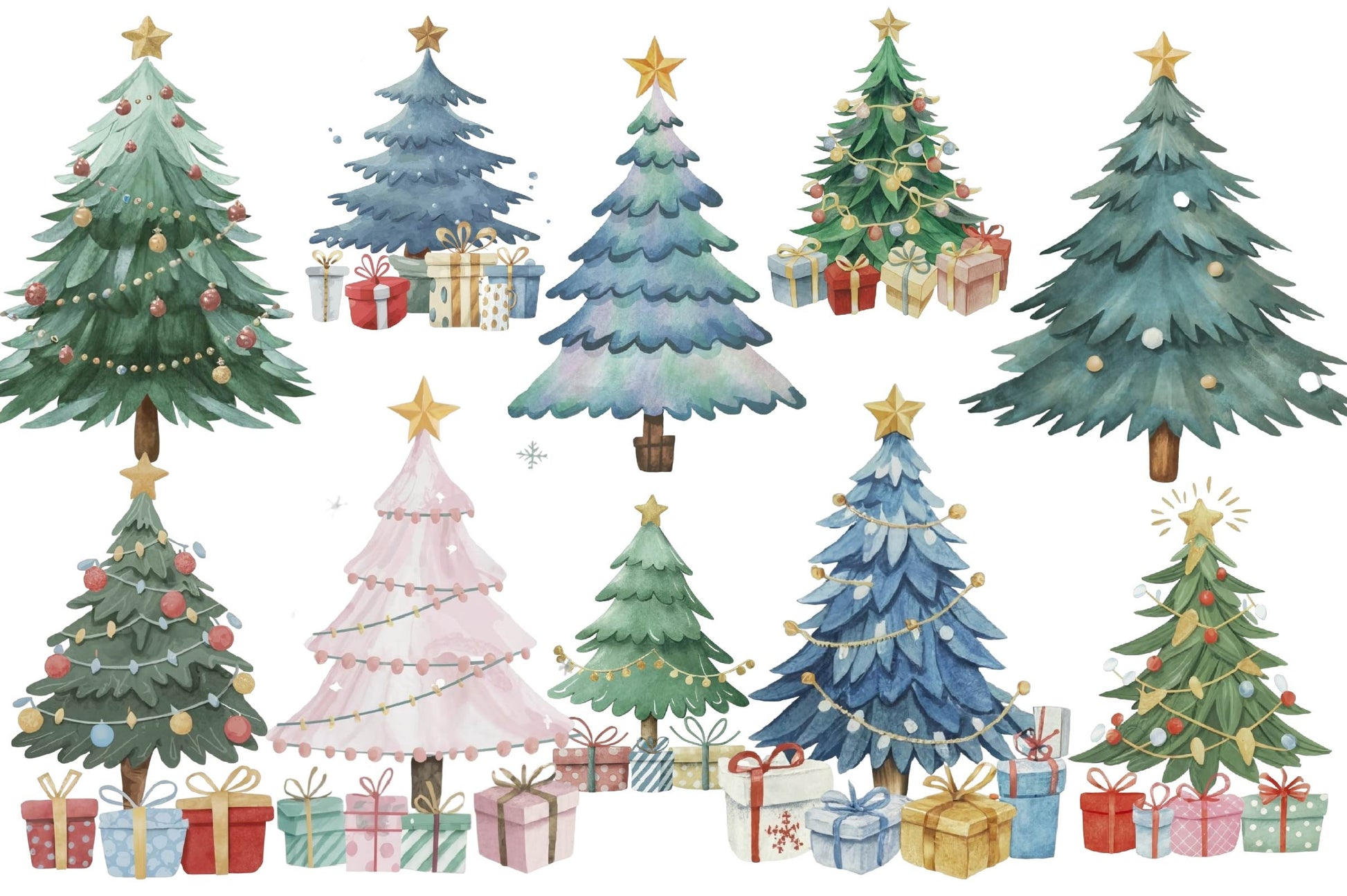 Christmas Tree Clipart Bundle 12 - CraftNest - Digital Crafting and Art