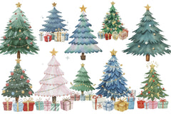 Christmas Tree Clipart Bundle 12 - CraftNest - Digital Crafting and Art