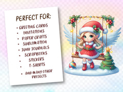 Christmas Fairy On Swing Clipart Bundle - CraftNest - Digital Crafting and Art