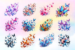 Butterflies Flying Together Clipart Bundle 2 - CraftNest - Digital Crafting and Art