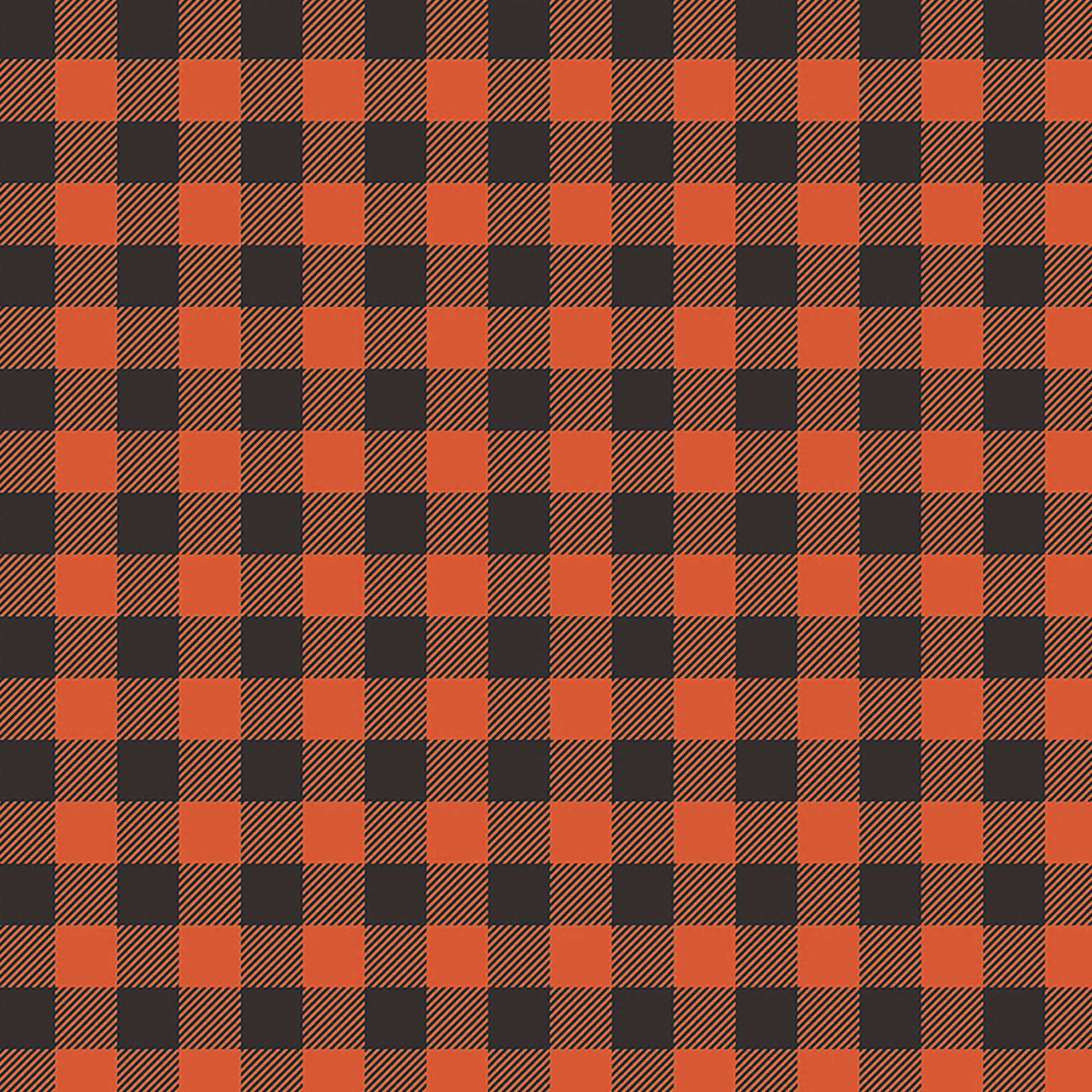 Halloween Plaid Seamless Digital Paper - CraftNest - Digital Crafting and Art