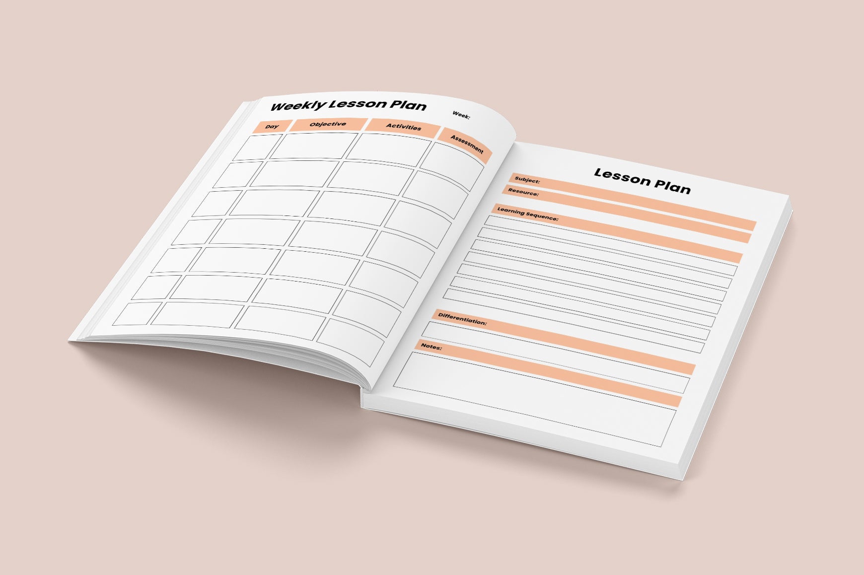 Teacher Planning Journal for Effective Organization