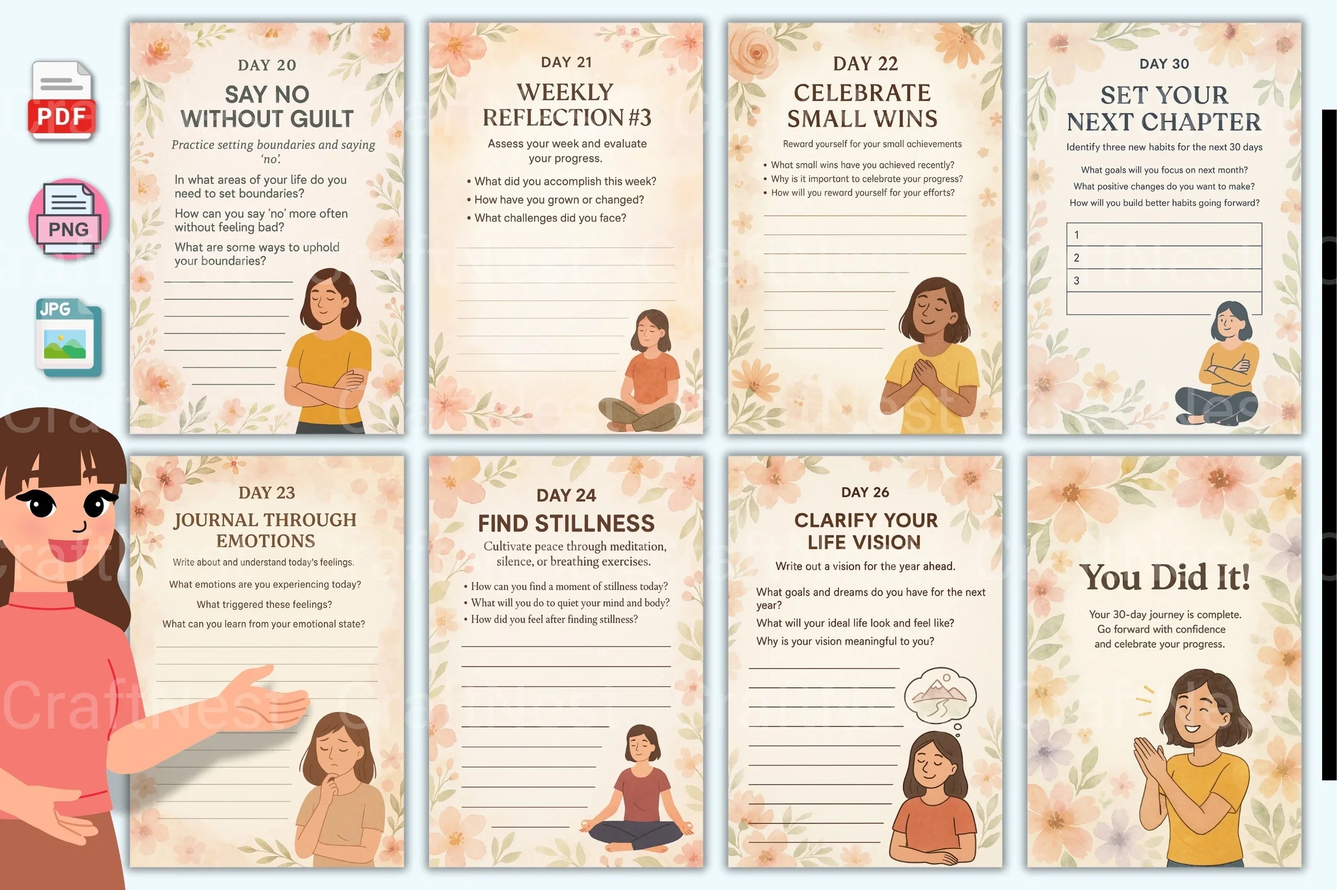 30-Day Self Mastery Journey - CraftNest - Digital Crafting and Art