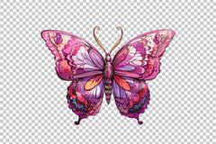 Pink Butterfly Clipart Bundle - CraftNest - Digital Crafting and Art