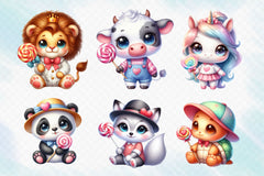 Cute Outfit Baby Animals Clipart Bundle 2 - CraftNest - Digital Crafting and Art