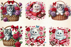Cute Kittens & Cats Valentine's Day Clipart Bundle - CraftNest - Digital Crafting and Art