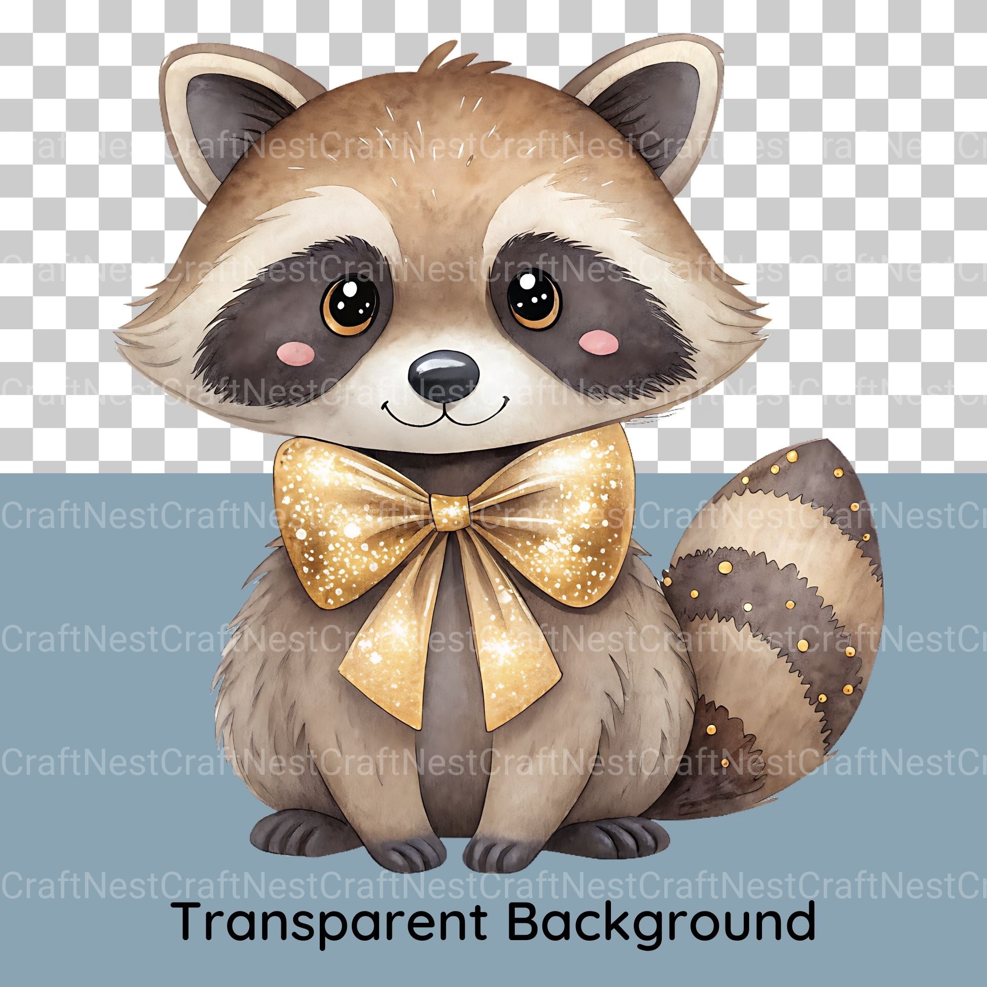 Raccoon Coquette Bow Clipart Bundle - CraftNest - Digital Crafting and Art