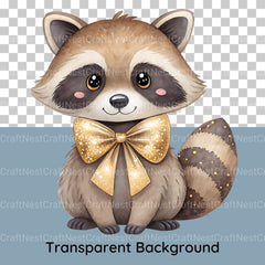 Raccoon Coquette Bow Clipart Bundle - CraftNest - Digital Crafting and Art