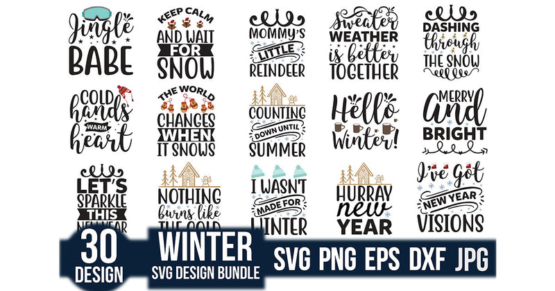Winter SVG Bundle 4 - CraftNest - Digital Crafting and Art
