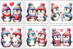 Valentine Penguins Clipart Bundle - CraftNest - Digital Crafting and Art