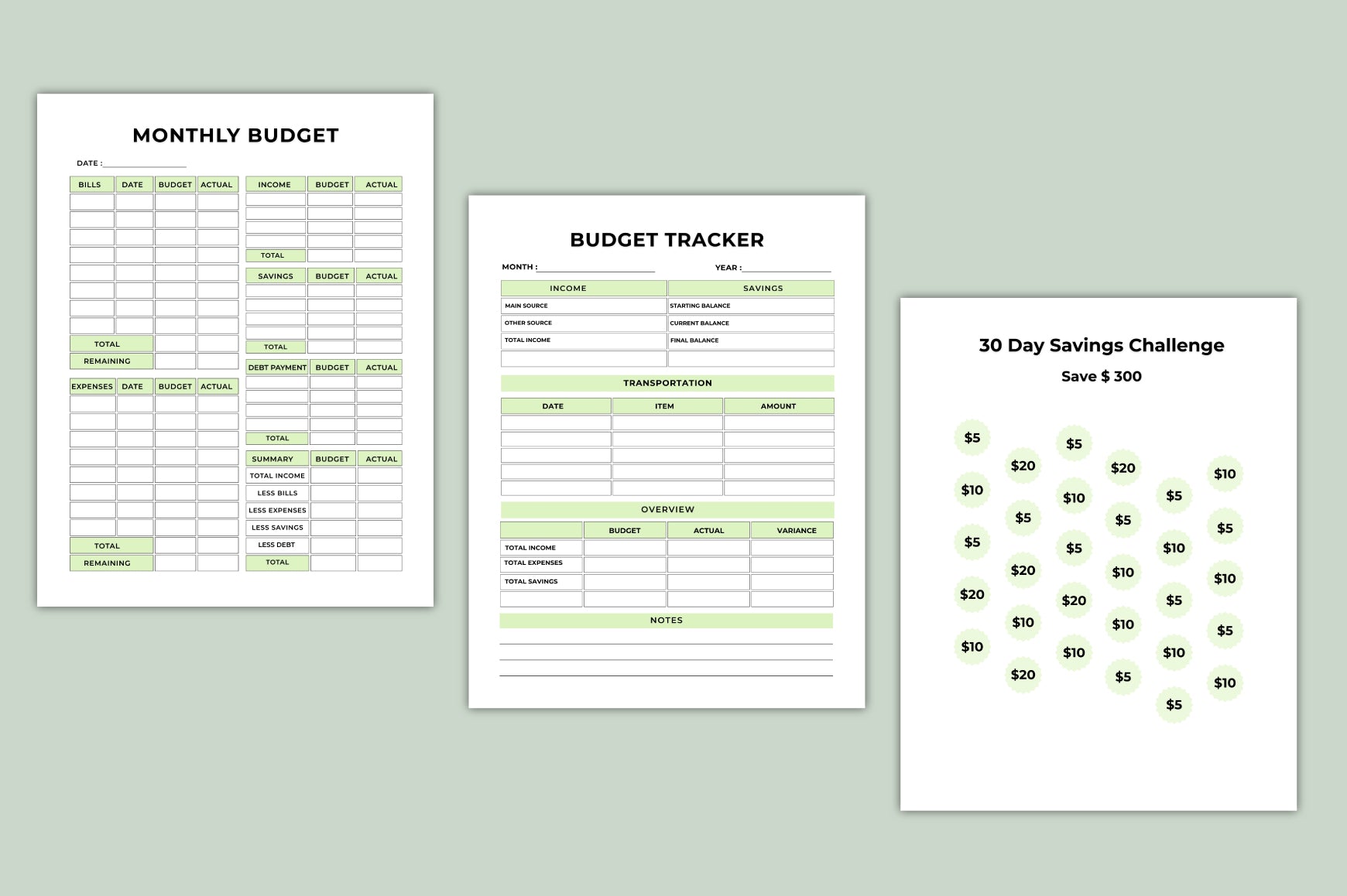 Money Track Expense Savings Planner