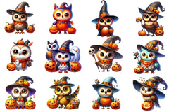 Halloween Owl Clipart Bundle - CraftNest - Digital Crafting and Art