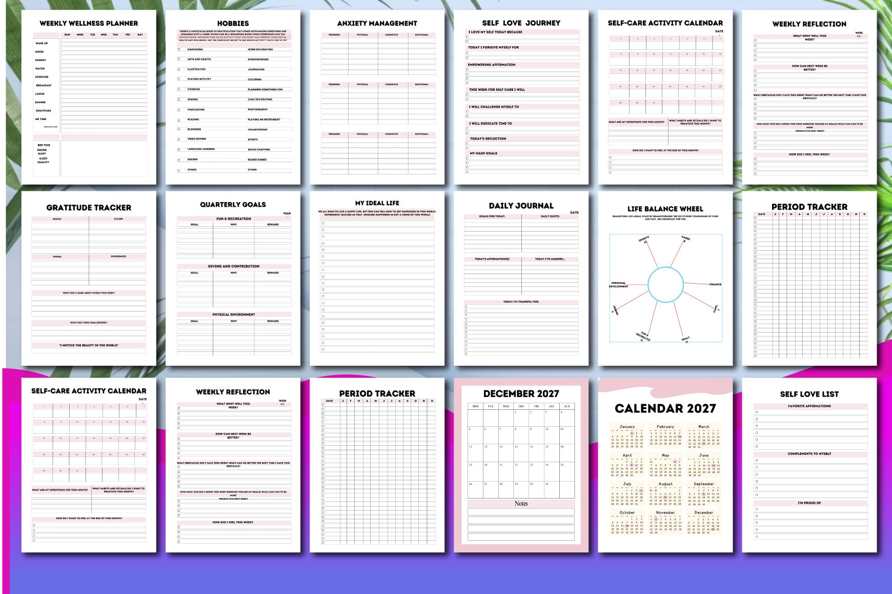 Self Care Wellness Journal