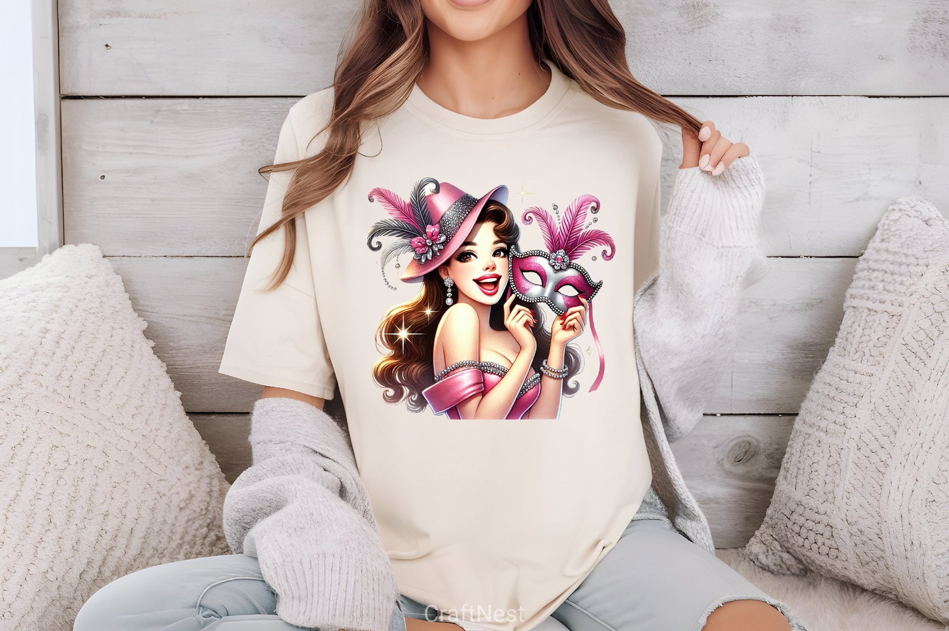 Mardi Gras Girl Clipart Bundle 2 - CraftNest - Digital Crafting and Art