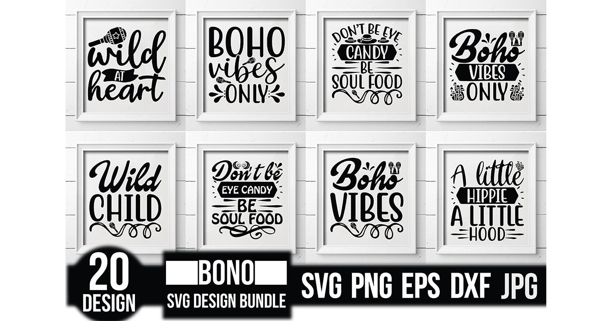 Boho SVG Bundle 3 - CraftNest - Digital Crafting and Art