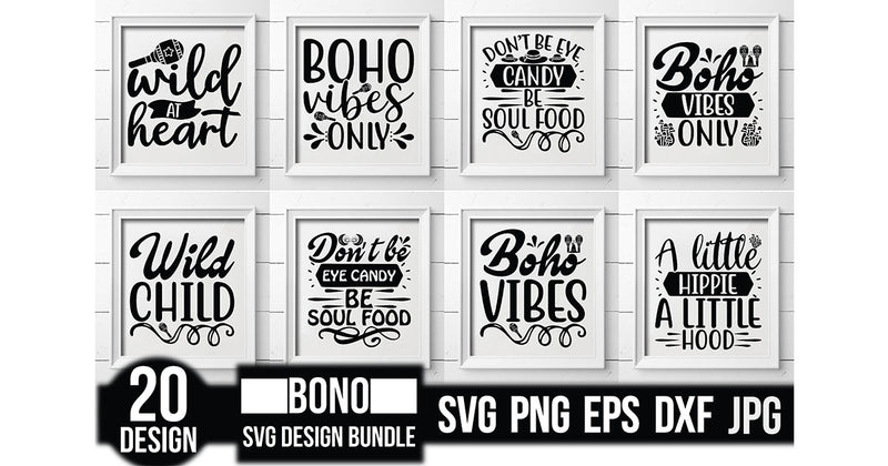 Boho SVG Bundle 3 - CraftNest - Digital Crafting and Art