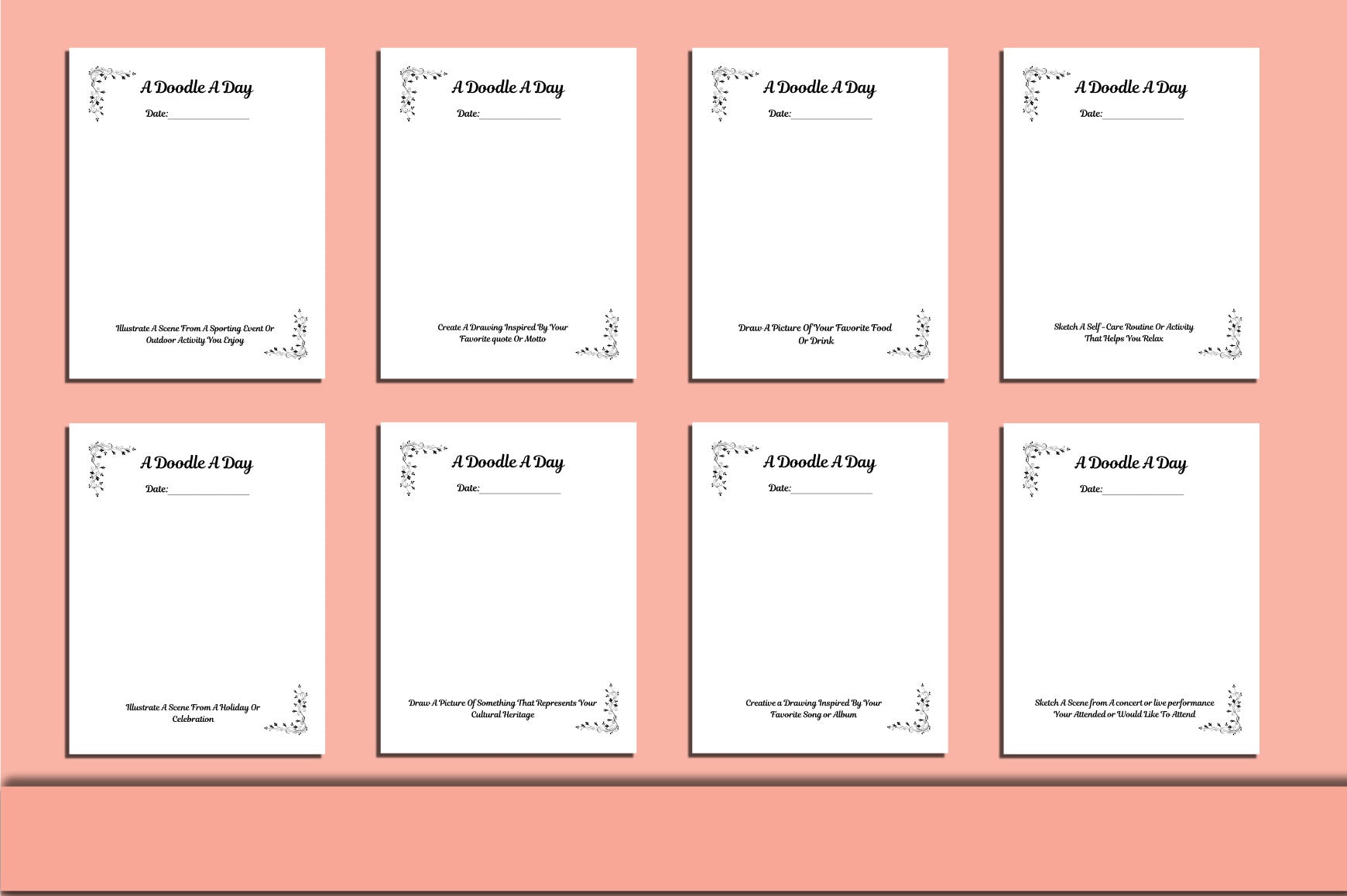 Fifty Doodle Prompts for Anxiety Relief