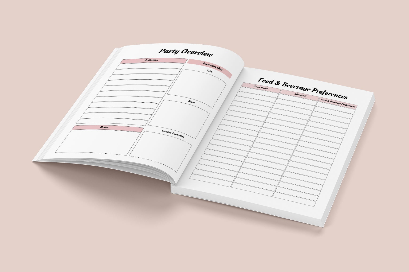 Party Event Planning Planner