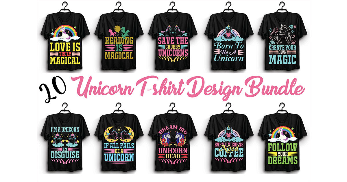 Unicorn T Shirt Bundle 6 - CraftNest - Digital Crafting and Art