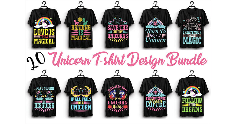Unicorn T Shirt Bundle 6 - CraftNest - Digital Crafting and Art