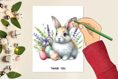 Easter Bunny And Flower Clipart Bundle - CraftNest - Digital Crafting and Art