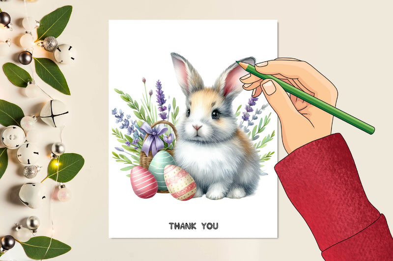 Easter Bunny And Flower Clipart Bundle - CraftNest - Digital Crafting and Art