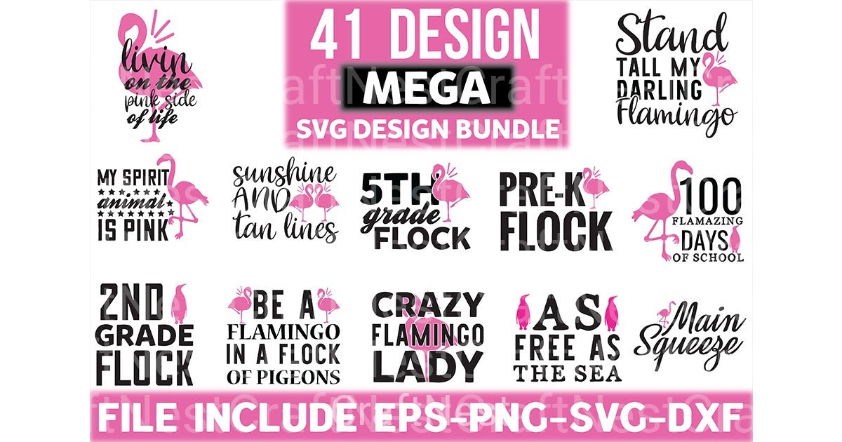 Flamingo Design Bundle - CraftNest - Digital Crafting and Art