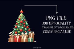 Christmas Tree Clipart Bundle 8 - CraftNest - Digital Crafting and Art