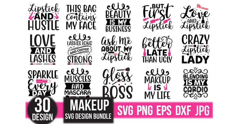 Makeup SVG Bundle 11 - CraftNest - Digital Crafting and Art
