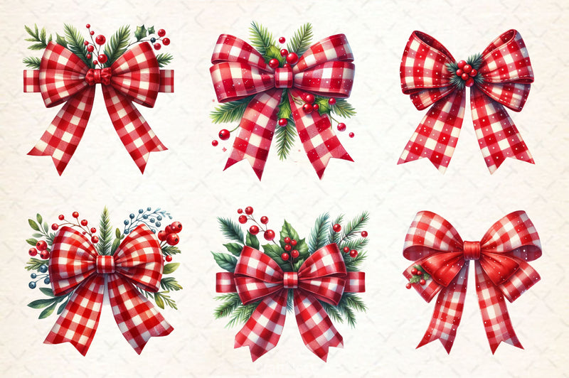 Christmas Bow Clipart Bundle 4 - CraftNest - Digital Crafting and Art