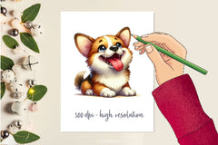 Cute Corgi Dog Funny Dog Clipart Bundle - CraftNest - Digital Crafting and Art