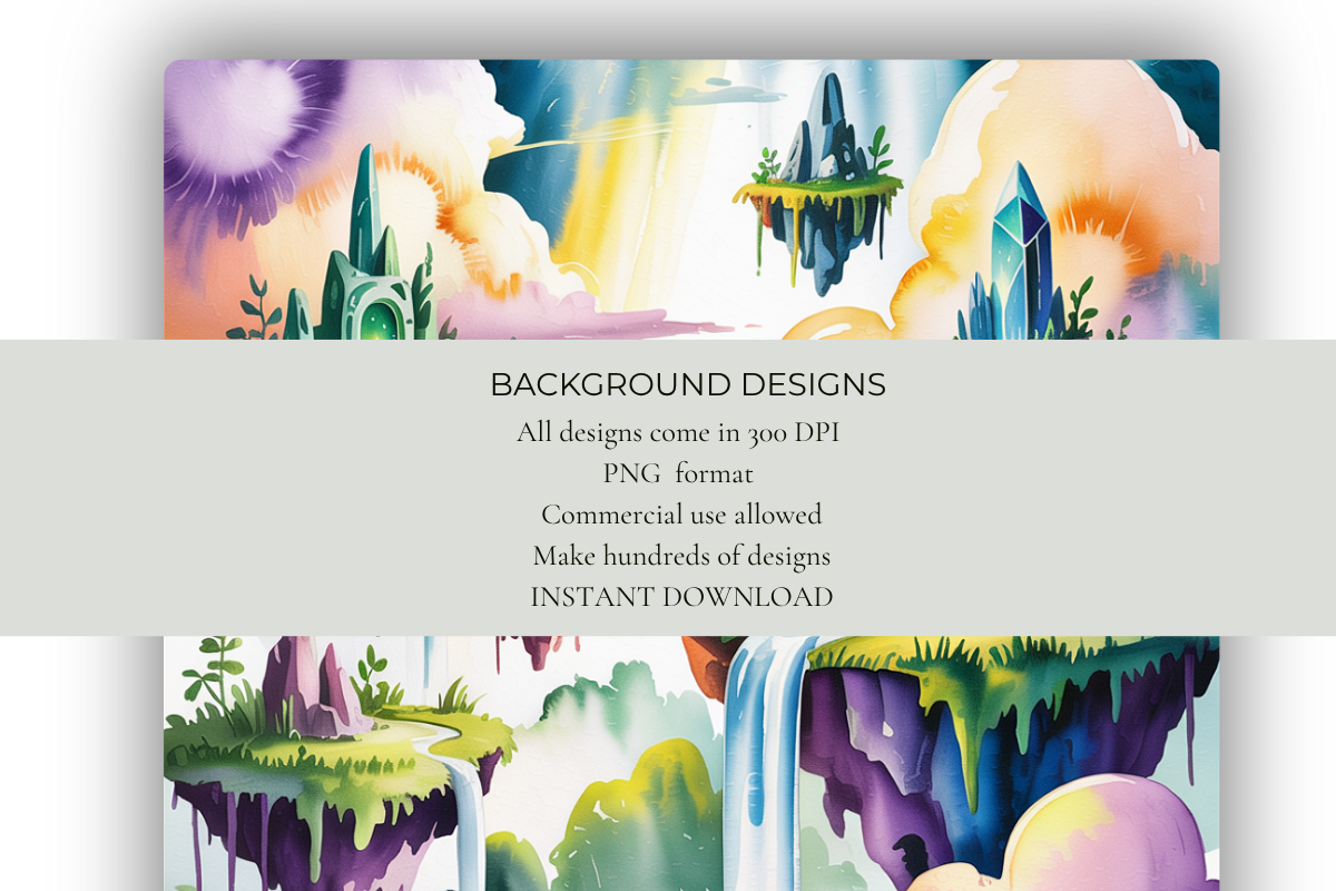 Magical Floating Islands Background Papers